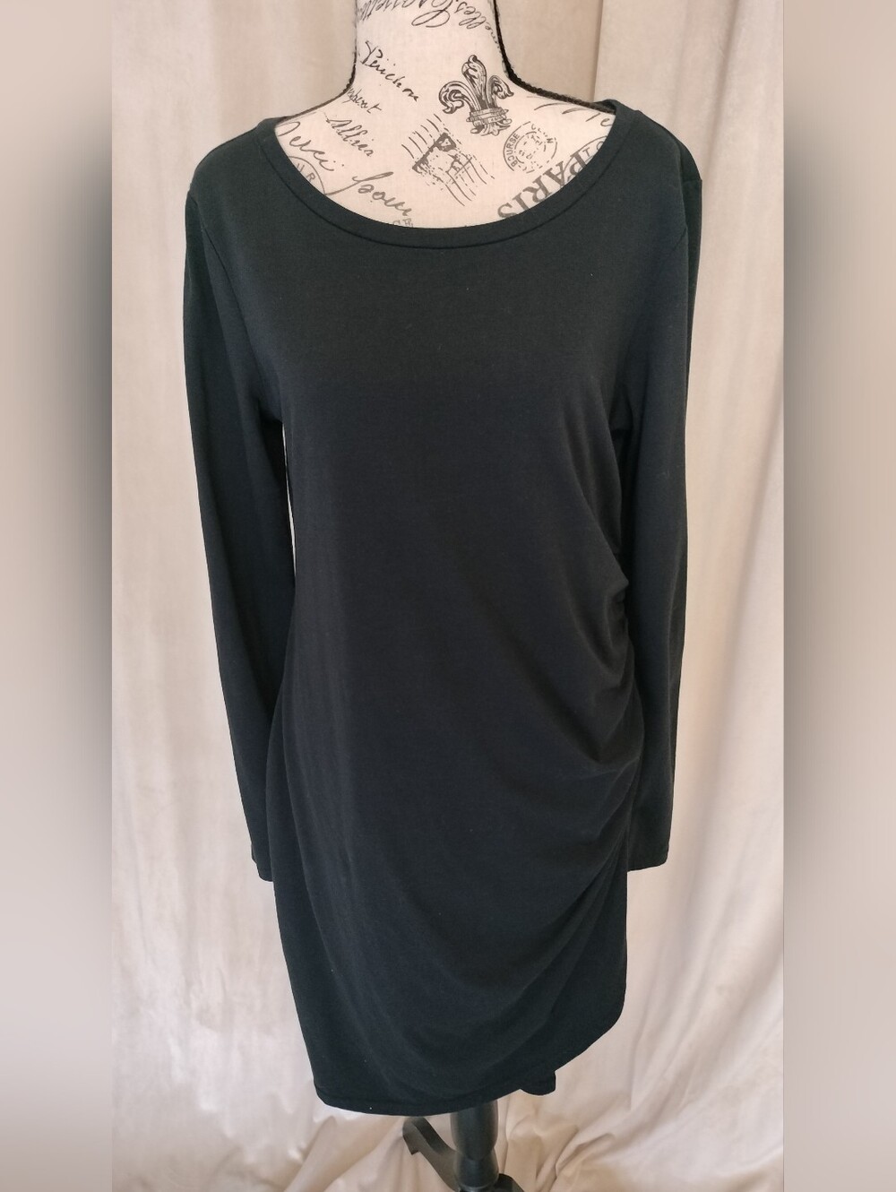 Melrose & Market Women's Long Sleeve Scoop Neck Side Ruching. Size XL